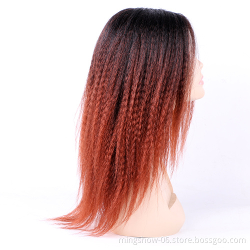 48 hours delivery afro synthetic brown wigs wholesale  for black women